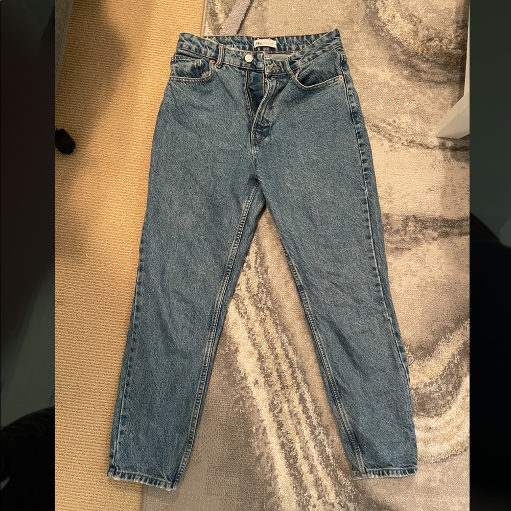 Zara mom jeans high rise